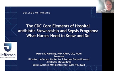 “The CDC Core Elements of Hospital Antibiotic Stewardship and Sepsis Programs: What Nurses Need to Know and Do”  Retrieve at Sepsis Alliance Institute: Sepsis Alliance AMR Conference 2024.